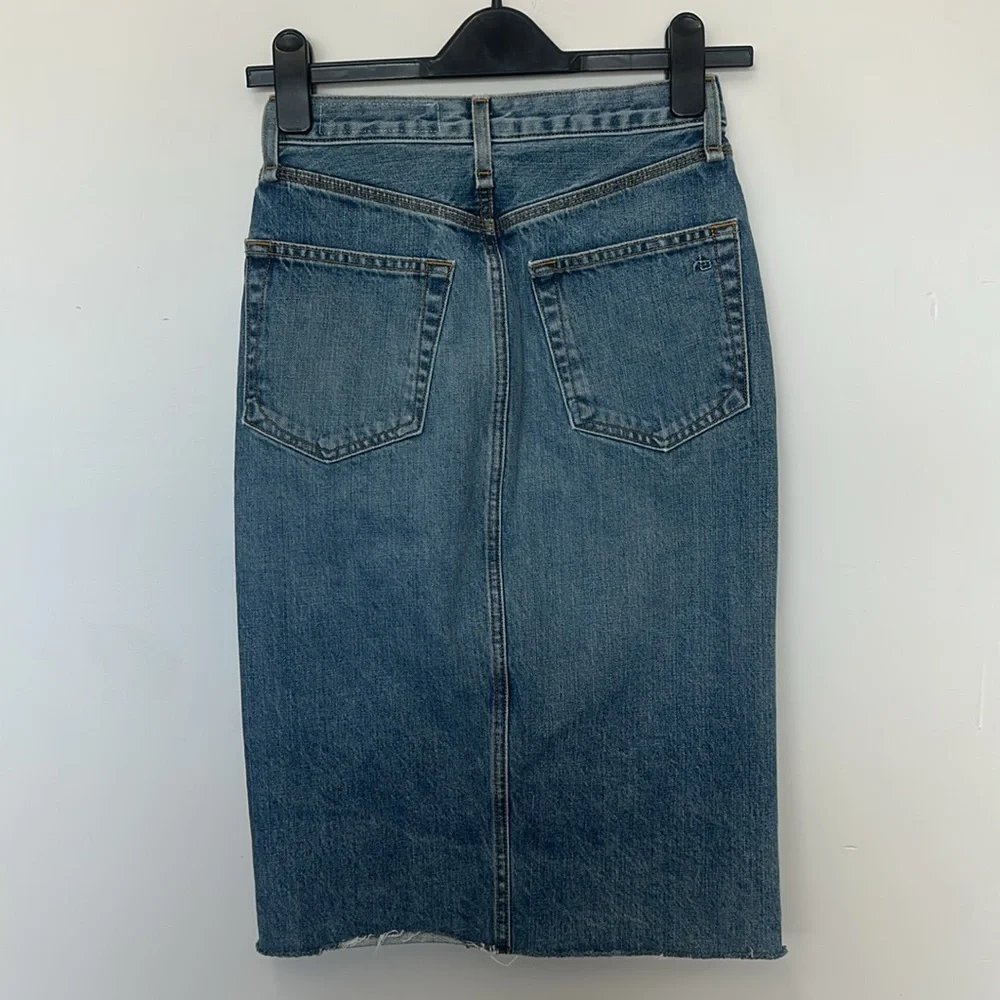 Rag & Bone Blue Denim midi Skirt by Rag & Bone 23